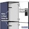 Salsbury Industries Wardrobe Locker, 45" W, 24" D, 76" H, (3) Wide, (9) Openings, Blue 23364BLU - alternate 6